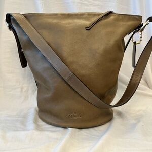 Coach Bleecker Leather Bag 32282 – Large Slouchy Bucket / Duffle – Olive Green